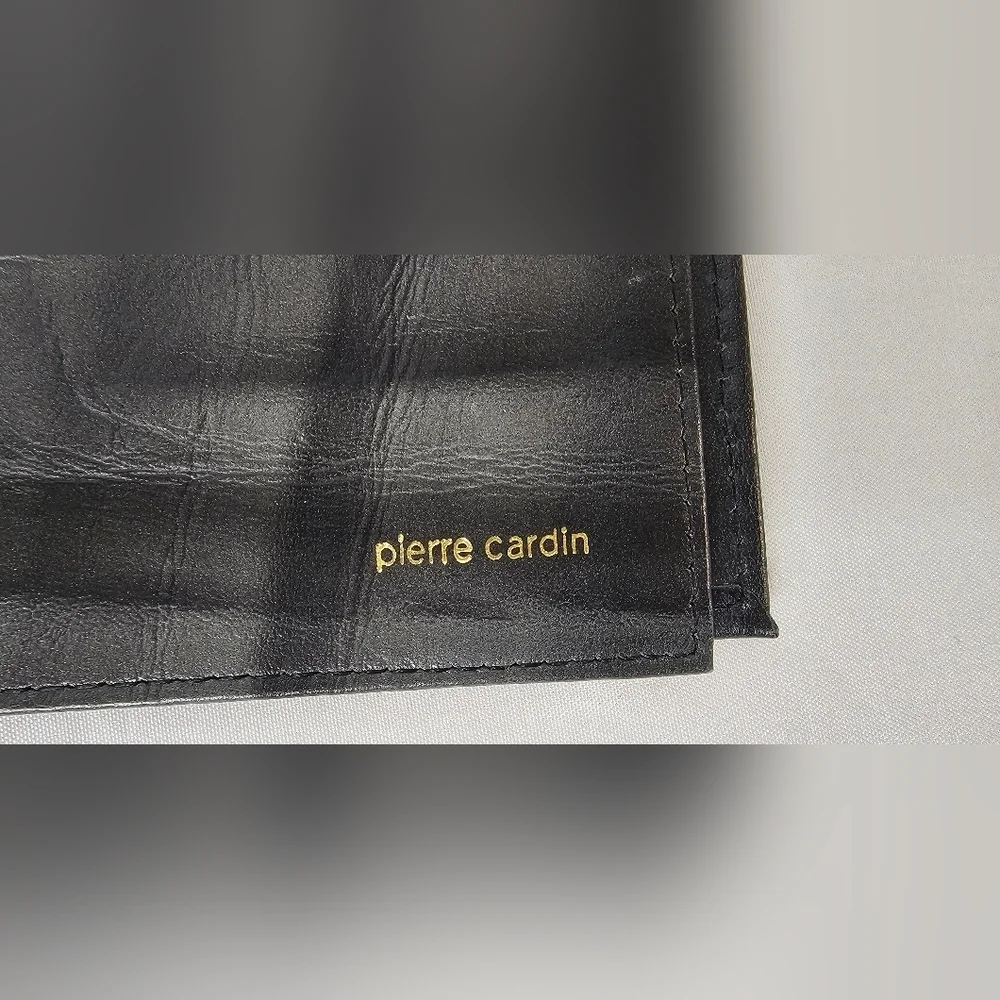 Vintage Pierre Cardin Wallet  Black Leather Slim